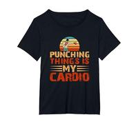 Punching Things Is My Cardio Martial Arts Artes Marciales Camiseta, Mujer Tallas Grandes, Negro, 2XL Grande