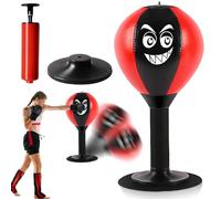 Punchingball Mesa de escritorio, bolsa de punching para adultos, mini saco de boxeo con ventosas fuertes y bomba de aire, saco de boxeo para casa y escritorio para aliviar el estrés, mesa saco de