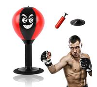 Punchingball - Saco de boxeo de pie para escritorio con ventosa, mini saco de boxeo para actividades en casa y en la oficina para aliviar el estrés (rojo)