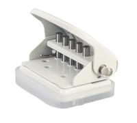 Punchor de hoyos de 5 agujeros, mini agujero de espiral de bricolaje perforador perforador smart chicker para A4 A5 B5 Notebook SCRAPBOOK (Blanco)