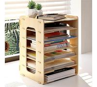 PUNCIA Archivador de Documentos A4 Bandeja Carta 7 Compartimentos Madera Escritorio Bandeja Organizador Archivador de Papel Sistema de Almacenaje para Oficina Estudio Escuela