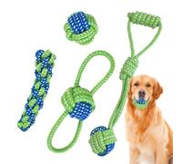 Punción de cuerda de cachorro, juguetes de cuerda para perros, 4 dientes limpieza del juguete masticable | Cuerda para mascotas, juegos de entretenimiento, actividad divertida para mantenerlos