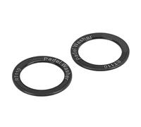 PUNELE 2 arandelas extendidas para pedal de bicicleta, aleación de titanio, impermeables, inoxidables, menos fricción, elimina el ruido, arandelas de pedal de bicicleta de carretera (negro)