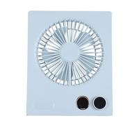 PUNELE Batería de 4000 mAh ventilador de mesa ultra delgado, ventilador de viaje plegable con control de paso menos velocidad, silencioso ventilador de escritorio portátil para (azul)