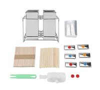 PUNELE Fabricante de Hielo de Hielo de Acero Inoxidable 6 Moldes de Helado de Bricolaje Molde de Helado Casero con Borde de Soldadura sin Costuras Sello Suave para la (Placa plana)