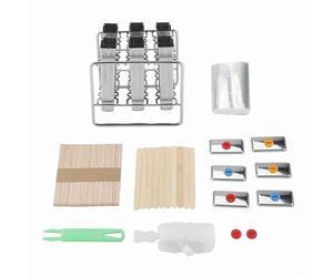 PUNELE Fabricante de Hielo de Hielo de Acero Inoxidable 6 Moldes de Helado de Bricolaje Molde de Helado Casero con Borde de Soldadura sin Costuras Sello Suave para la (Ranura doble de cabeza plana)