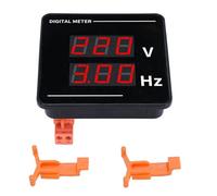 PUNELE Pantalla LED de Medidor de Frecuencia de Voltímetro Digital de CA 50-500V 10.0-99.9Hz Montaje de Panel Verde Rojo de Doble Color 72x72 Mm con Tamaño de Orificio de 68x68 Mm para