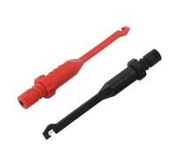 Pungueo de la sonda de perforación de cable Conjunto de clip de punción con enchufes de plátano hembra de 4 mm Safe Fácil de usar para el circuito automotriz pruebas Red Black 2pcs