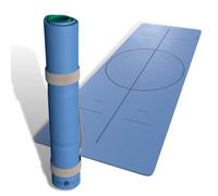 PUNIMA Esterilla de yoga XXL sin TPE, 100% caucho natural y piel vegana de poliuretano de primera calidad, antideslizante, extra ancha y larga, sin TPE, esterilla de fitness, esterilla de yoga, 183 x