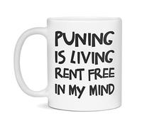 Puning Es Vivir Sin Pagar Alquiler En Mi Mente Tazas De Desayuno Único Mug Con Asa Taza Para Espresso Té Oficina Bebidas Frías Y Calientes 330Ml