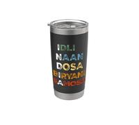 Punjabi Food South India Foodie India Souvenir Divertido Vaso térmico de acero inoxidable de doble pared