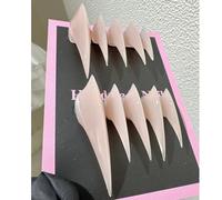 Punk Claw Press on Nails Long Stiletto Halloween Gothic Nude Animals Style Reusable Thick Acrylic Press on Nails Cat Dragon Eagle Claw False Nail with Designs Glossy Glue on Nail