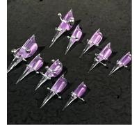 Punk Claw Press on Nails Long Stiletto Halloween Gothic Purple Animals Style Reusable Thick Acrylic Press on Nails Cat Dragon Eagle Claw False Nail with Designs Glossy Glue on Nail