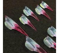 Punk Claw Press on Nails Long Stiletto Halloween Gothic Red Blue Animals Style Reusable Thick Acrylic Press on Nails Cat Dragon Eagle Claw False Nail with Designs Glossy Glue on Nail