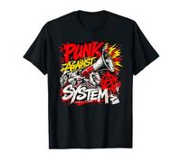 Punk contra el Sistema - Protesta rebelde Punk Rock Camiseta