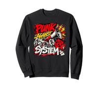 Punk contra el Sistema - Protesta rebelde Punk Rock Sudadera