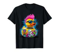 Punk Duck Pato de goma Punk Rocker Camiseta