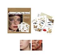 Punk Face Stickers - Adhesive Facial Gems Decorations, Lightweight Non-Damaging Material, Colorful Design, Cosmetic Accessory Item, Face Gems for Halloween Concert Parties