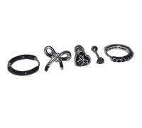 Punk Fashion Cold Heart Bow Ear Gristle Student Permanent Element22 Joyería de acero oscuro brillante plan de cristal oscuro Oreja Hueso Joyería