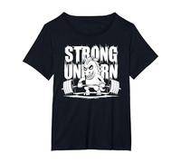 Punk Halterofilia Culturismo Unicornio Camiseta, Mujer Tallas Grandes, Negro, 2XL Grande