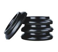 Punk - Juego de 4 protectores de madera con almohadillas para patas de piano verticales, Oak black