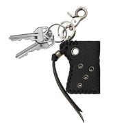 Punk Keychain, PU Tool Bag Keychain Organizer with Metal Rivet for Teens Adults Couples Friends, Edgy Modern Ornament for Backpacks Belts Wallets Travel Everyday Carry Gear 8x6.3x2cm