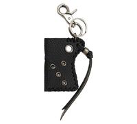 Punk Keychain, PU Tool Holder Keychain, Metal Rivet Ornament 3.15x2.48x0.79 inches, Portable Organizer Accessory Teens Men Adults Couples Friends, Ideal for Travel Outdoor Everyday Carry