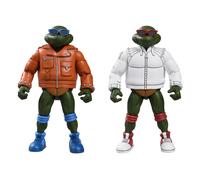 Punk leonardo and punk raphael set 2 scale action figuras 18 cm teenag