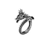 Punk Men Retro Dragon Ring Trendy personalidad dominante exagerado individual ajustable abierto tendencia hombre señora índice dedo anillo durable diseño