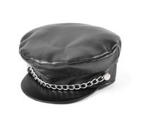 Punk Motorista Cuero Gorra Negra 60s 70s 80s Rock Mod Anarquista Disfraz