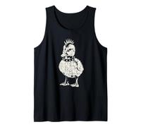 Punk Patito Graphic Spiked Collar Duck Alt Animal Design Camiseta sin Mangas