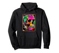 Punk Rock Calavera Graffiti Grunge Esqueleto Arte Street Style Sudadera con Capucha
