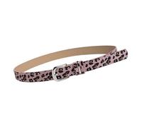Punk Rock - Cinturón con ojales para mujer, cintura ajustable con hebillas de metal, cinturón de piel sintética para jeans, hebillas de metal PU, Púrpura, talla única