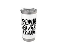 Punk Rock Dad Tattoos Punker Rocker Ska Music Band Padre Vaso térmico de acero inoxidable de doble pared