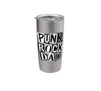Punk Rock Dad Tattoos Punker Rocker Ska Music Band Padre Vaso térmico de acero inoxidable de doble pared