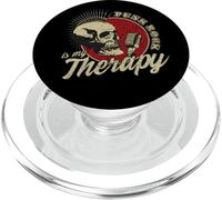 Punk Rock Is My Therapy Skull Music Cráneo Retro Vintage PopSockets PopGrip para MagSafe