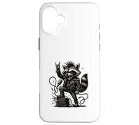 Punk Rock Mapache Etapa Furia Carcasa para iPhone 16 Plus