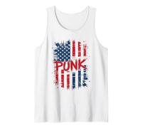 Punk Rock Music USA Bandera Americana Grunge Hombres Mujeres Camiseta sin Mangas