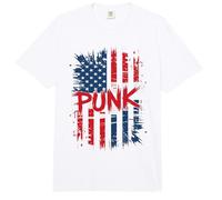 Punk Rock Music USA Bandera Americana Grunge Hombres Mujeres Comfort Colors Adult Heavyweight T-Shirt