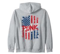 Punk Rock Music USA Bandera Americana Grunge Hombres Mujeres Sudadera con Capucha