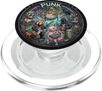Punk Rock Música Animal Divertido Capybara Axolotl Punk Band PopSockets PopGrip para MagSafe