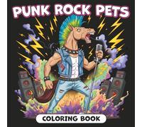 Punk Rock Pets Coloring Book: 50 Designs for Adults and Teens: Animal Coloring Book with Cats, Dogs, Horses, Fish, Birds, and More