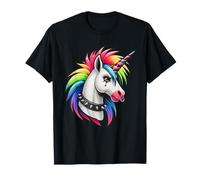 Punk Rock Rainbow Unicorn EMO Goth Alternativa, Animal Camiseta