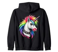 Punk Rock Rainbow Unicorn EMO Goth Alternativa, Animal Sudadera con Capucha