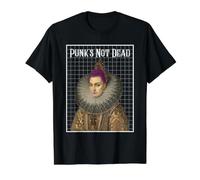 Punk Rock Vintage Renacimiento Arte Estilo Punk's Not Dead Camiseta gráfica económica, Hombre, Negro, XL