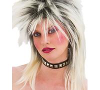 Punk Rocker Gargantilla 80s Rock&Roll Disfraz Accesorio Hombre Mujer Ajustable