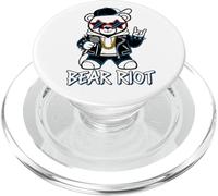 Punk Rocker Rapper Popster Punker Oso de Peluche Rap Hip Hop PopSockets PopGrip para MagSafe