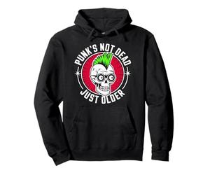 Punk 's Not Dead - Cráneo Esqueleto Just Older X Punk Punker Sudadera con Capucha