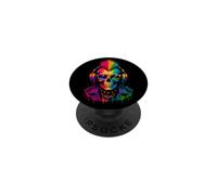 Punk Skull DJ Mohawk Auriculares Colorido Música Arte PopSockets PopGrip Adhesivo