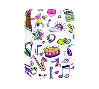 Punk Street Dance Music - Estuche portátil para pintalabios para viajes, mini caja de almacenamiento de lápiz labial con espejo para mujeres y mujeres, bolsa de cosméticos de cuero, Varios colores, 9.5x2x7 cm/3.7x0.8x2.7 in